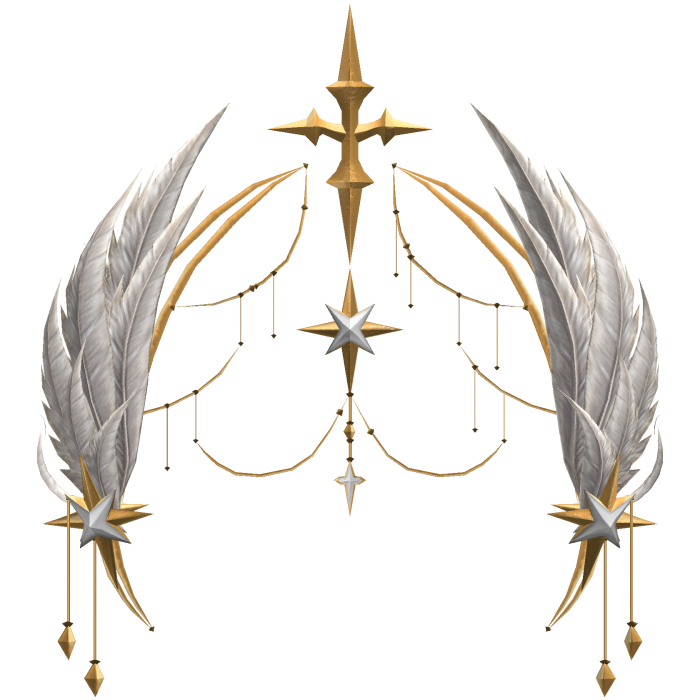 ☁️Celestial Angel Feather Halo White Gold