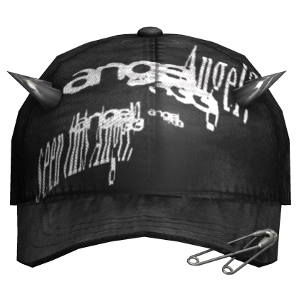 distressed worn angel cap
