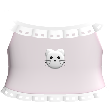 ♡︎ : Cutesy Pink Kitty Ruffled Tank Top
