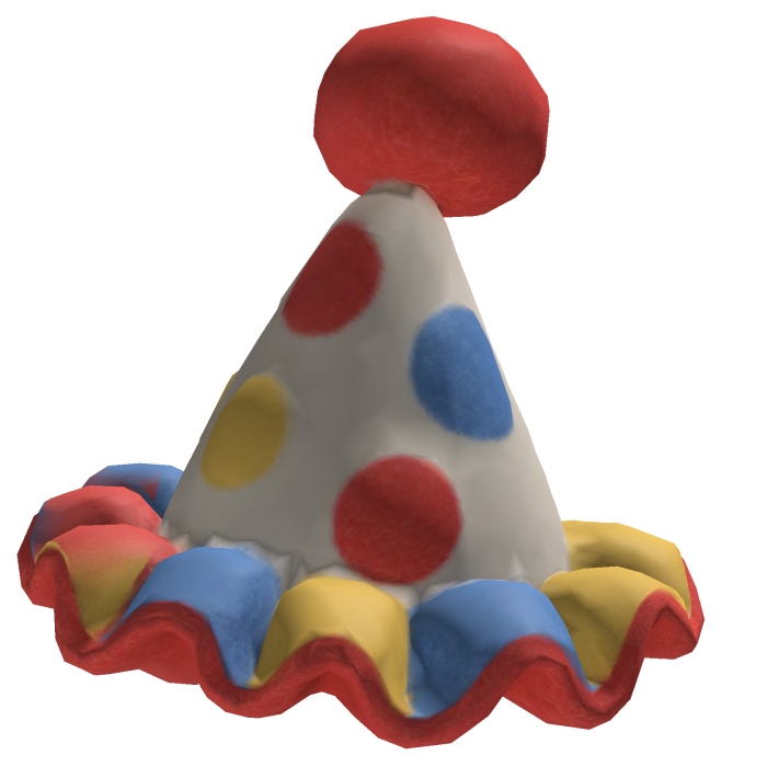 Fuzzy Felt Clown Party Hat