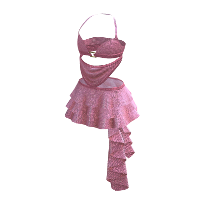 Cute Pink Y2K Chic Ruffle Korean Dress • DD26