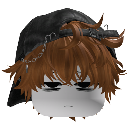 Ginger Messy Anime Boy Hair Glasses Y2K Hat