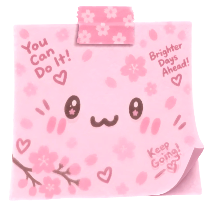 Kawaii Sakura Motivation Note