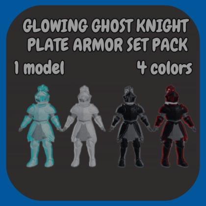 [Layered] Glowing Ghost knight plate armor set