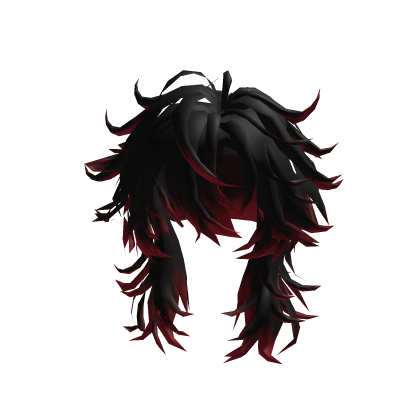 Black Crimson Long Hair Roblox item