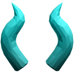 Cyan Spike Horns
