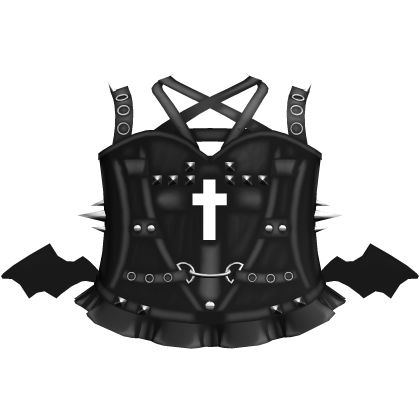 black emo vkei spiky bat dress