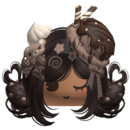 ♡ Ice Cream Girly Buns (Chocolate)