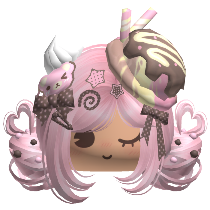 ♡ Ice Cream Girly Buns (Neapolitan)