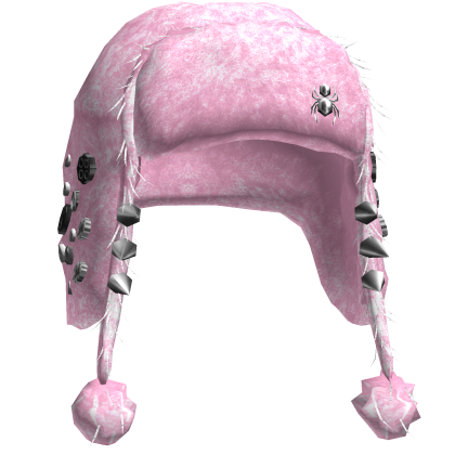 Fluffy Spikey Button Ushanka (Light Pink)