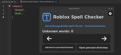 Roblox Spell Checker preview 2
