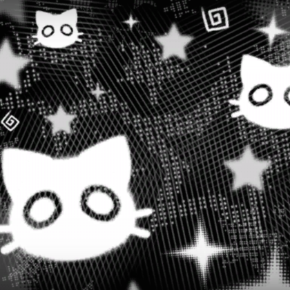 Shiny Black Cat Background