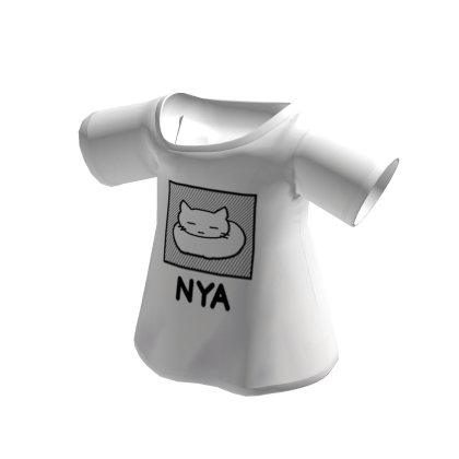NYA Cat Off Shoulder Shirt White