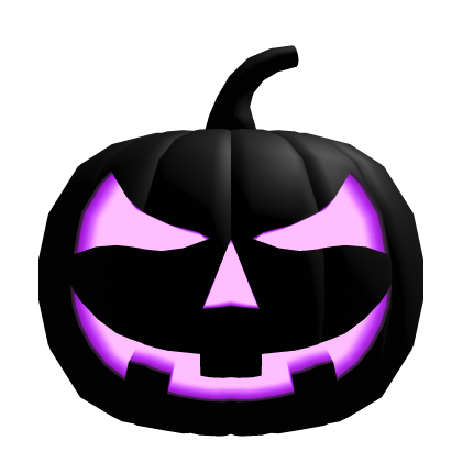 Spooky Purple Halloween Pumpkin Head