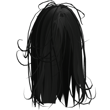 Black Long Messy Wispy Emo Girl Hair Vkei 116. Roblox item