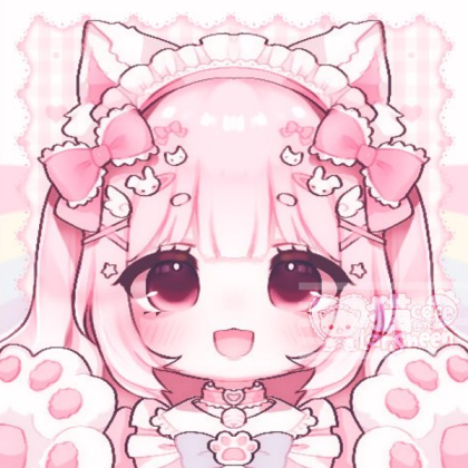 Pink Kawaii Cat Anime pfp Roblox decal
