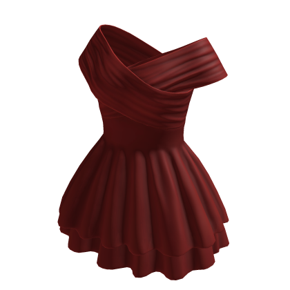 Off Shoulder Dress Red Adorable Chibi Princess