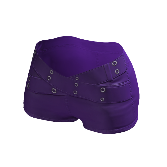 Leather Shorts / Purple