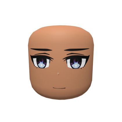 Chill Anime Head - Blue Eyes Face Mask Nougat Tan Roblox item
