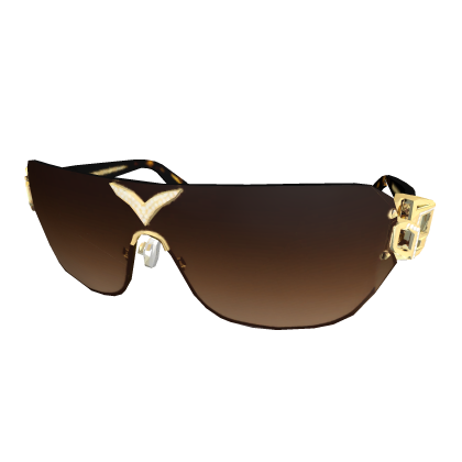 Boujee 2000's Brown GoldxDiamonds Glasses