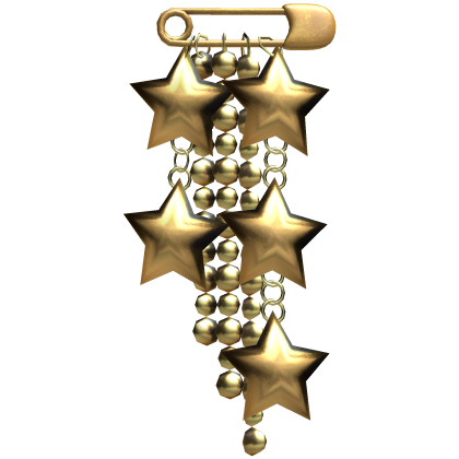 Gold Star Y2K Emo Goth Metal Lapel Pin Clip