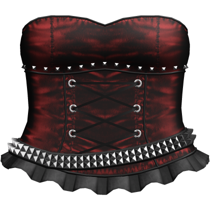 Gothic Studded Belt Dress in Red & Black Roblox item