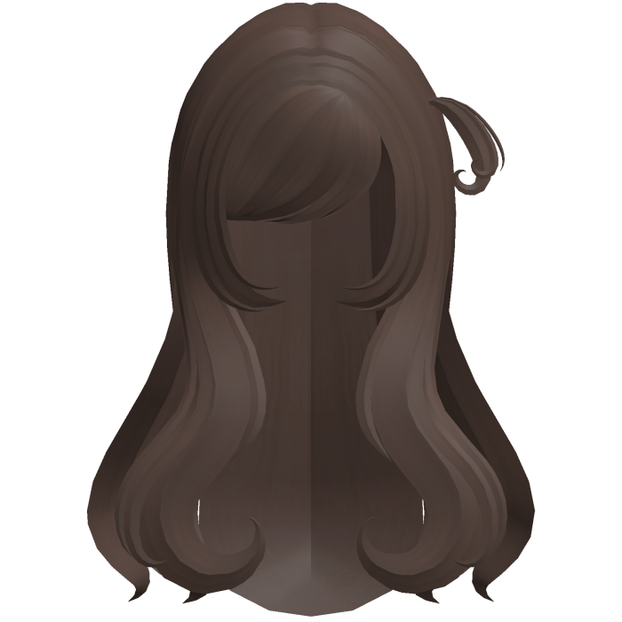 ♡ ꒱  shy wavy long hair w/ pigtail in brown