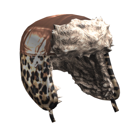 Alt Fluffy Fur Ushanka (Brown Leopard)