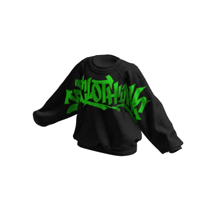 JONCLOTHING Graffiti Streetwear Sweater Green thumbnail