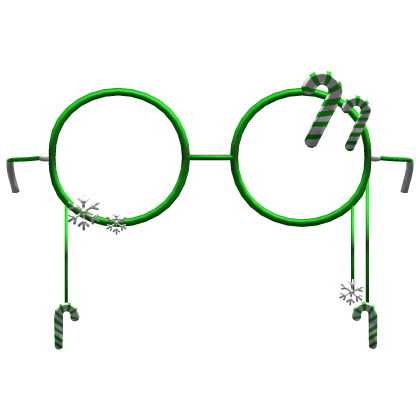 green christmas glasses