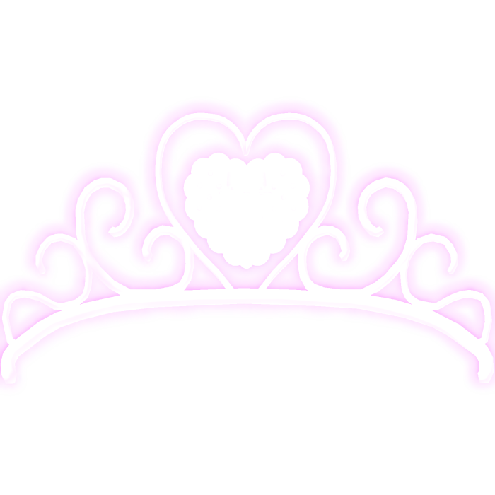 ‿ . ୨୧ (emissive) cutesy pink tiara glowing