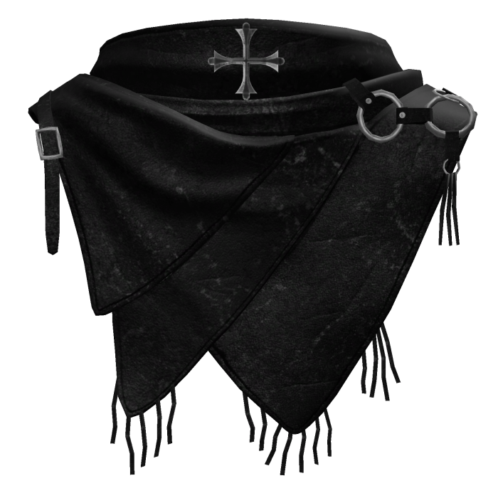 Black Emo Ring Cross Grunge Gothic Scarf 