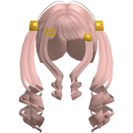 Pink Candy Waffle Pigtail Curls