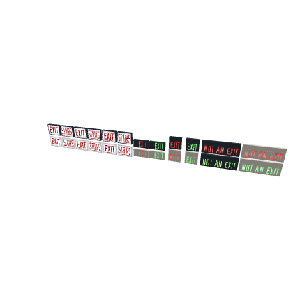 Cow's Basic 80s Exit sign pack! UPDATED 