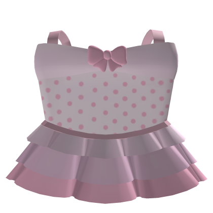 𐐪𐑂 ♡  Cutesy Pink Polka Dress ♡ 𐐪𐑂 Roblox item