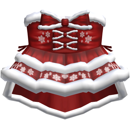 Cute Fluffy Christmas Santa Dress in Red