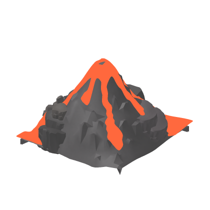 🎸 Low Poly Lava Magma Volcano Mountain RP Walls