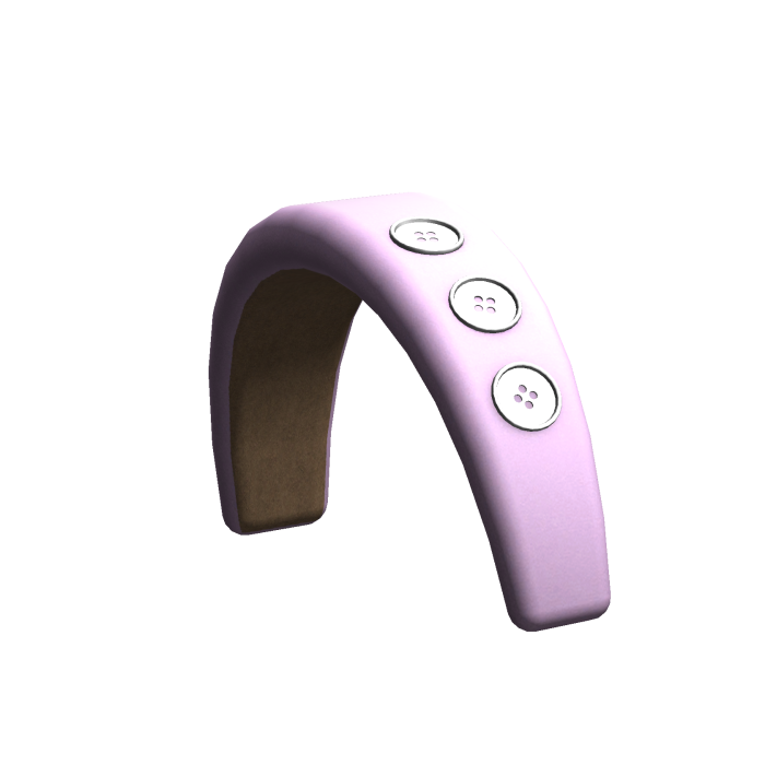 Button Pink Headband