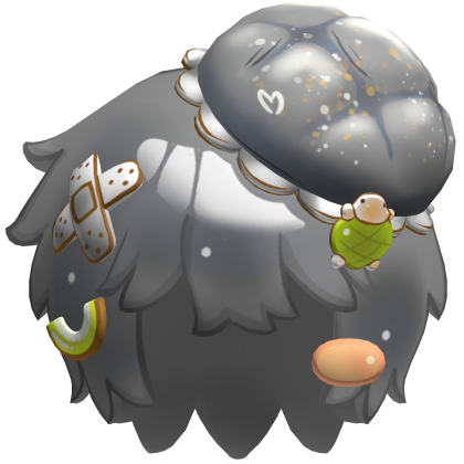 Gray Toon Lowpoly Anime Pie Hair