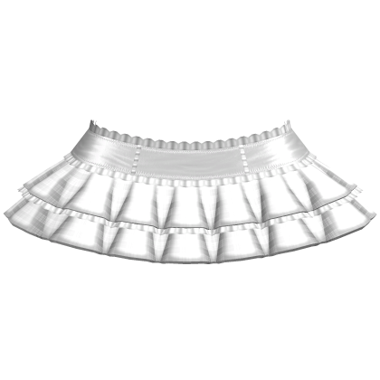 White Kawaii Emo Plaid Layered Ruffle Skirt