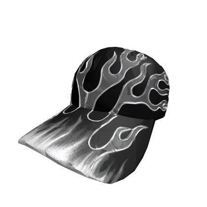 Black and White Y2K Flame Cap Roblox item
