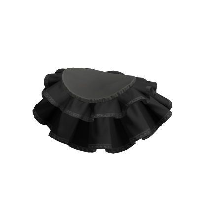 Skirt Black Chic Layered Ruffle Velvet Mini Short