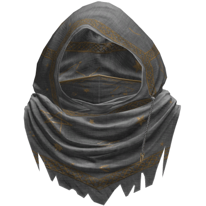 Gray Sorcerer Distressed Rune Hood Roblox item