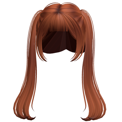 Long Anime TwinTails w/ Bnags (Ginger) Roblox item
