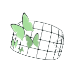 Mint Green Butterfly Veil