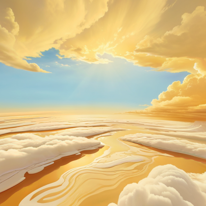 Golden Yellow Cloud Sky preview 1