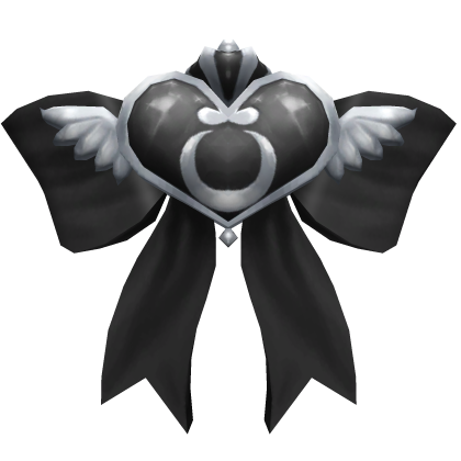 Anime Princess Heart Hair Bow in Black Roblox item