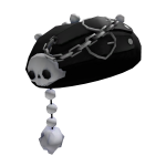 Black Skull Chain Beret