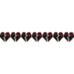 Red Animated Glitch 8-Bit Hp Health Bar
