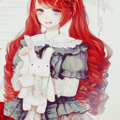 Cute Red Haired Anime Girl Roblox decal